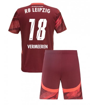 RB Leipzig Arthur Vermeeren #18 Segunda Equipación Niños 2024-25 Manga Corta (+ Pantalones cortos)